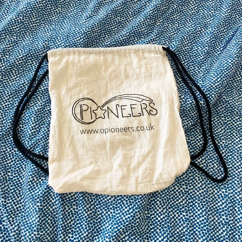 O Pioneers Natural Cotton Drawstring Tote Bag
